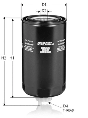Filtre à carburant TECNECO FILTERS GS950/19