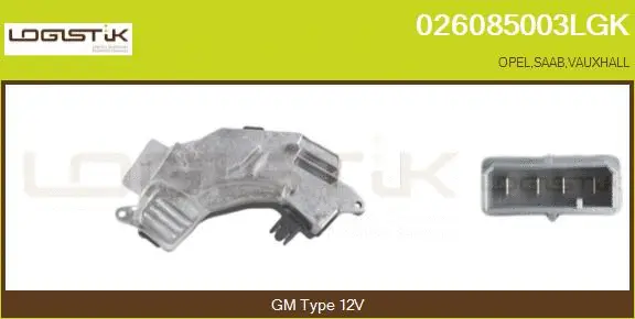 Résistance, pulseur d'air habitacle LGK 026085003LGK