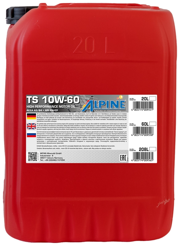 Huile moteur ALPINE 0100103