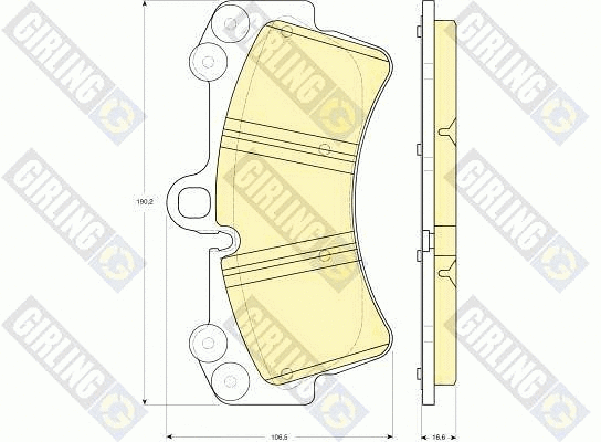 Kit de plaquettes de frein, frein à disque GIRLING 6115489