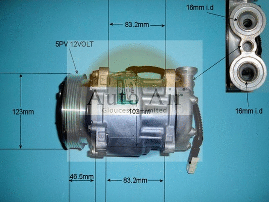 Compresseur, climatisation AUTO AIR GLOUCESTER 14-1500