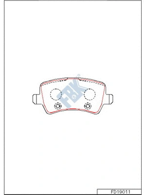 Kit de plaquettes de frein, frein à disque FBK FD19011