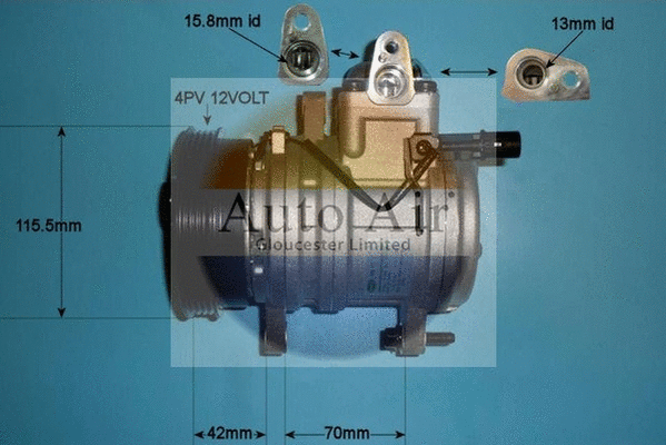 Compresseur, climatisation AUTO AIR GLOUCESTER 14-1037
