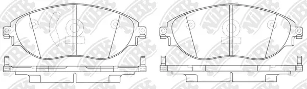 Kit de plaquettes de frein, frein à disque NiBK Automotive PN0559