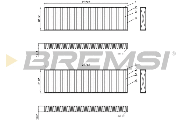 Filtre, air de l'habitacle BREMSI FC0946