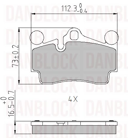 Kit de plaquettes de frein, frein à disque DANBLOCK DB 510604