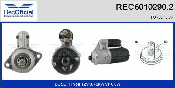 Démarreur RECOFICIAL REC6010290.2