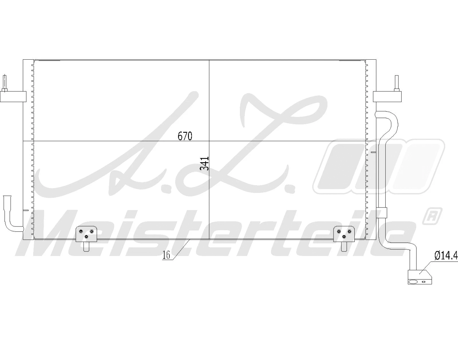 Condenseur, climatisation A.Z. Meisterteile AZMT-45-030-1145