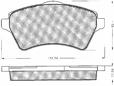 Kit de plaquettes de frein, frein à disque BSF 10803