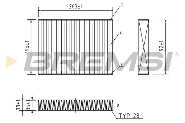 Filtre, air de l'habitacle BREMSI FC0468A