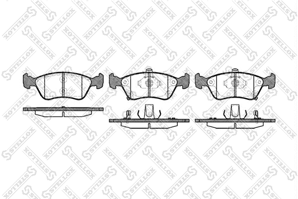 Kit de plaquettes de frein, frein à disque STELLOX 687 002B-SX