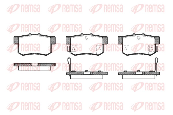 Kit de plaquettes de frein, frein à disque REMSA 0325.32