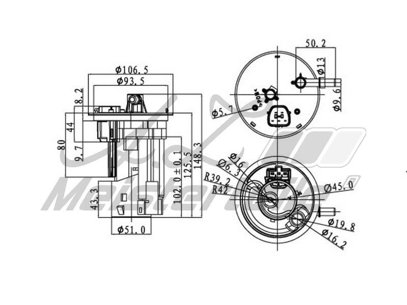 Filtre à carburant A.Z. Meisterteile AZMT-41-020-1451
