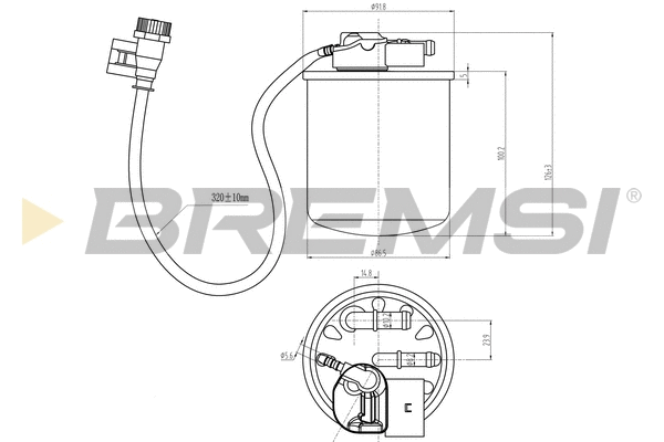 Filtre à carburant BREMSI FE0383
