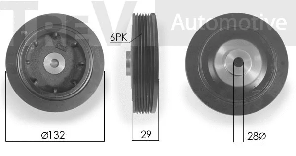 Poulie, vilebrequin TREVI AUTOMOTIVE PC1025