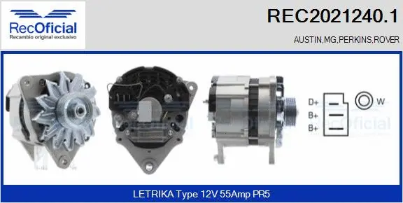 Alternateur RECOFICIAL REC2021240.1