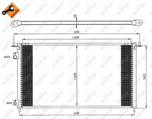 Condenseur, climatisation NRF 35636