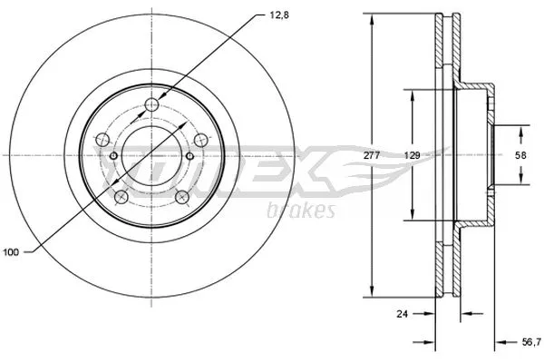 Disque de frein TOMEX Brakes TX 71-51