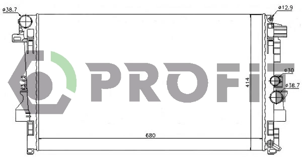 Radiateur, refroidissement du moteur PROFIT PR 3560A3