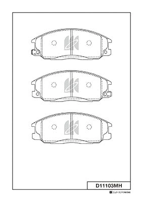 Kit de plaquettes de frein, frein à disque MK Kashiyama D11103MH