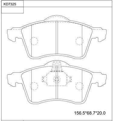 Kit de plaquettes de frein, frein à disque ASIMCO KD7325