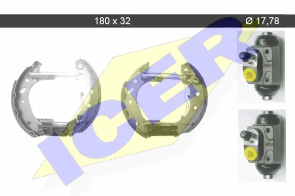 Jeu de mâchoires de frein ICER 79KT0024 C