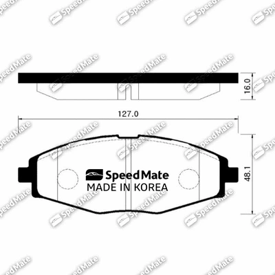 Kit de plaquettes de frein, frein à disque SpeedMate SM-BPG008