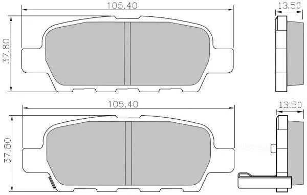 Kit de plaquettes de frein, frein à disque NAKATA NKF 1388P
