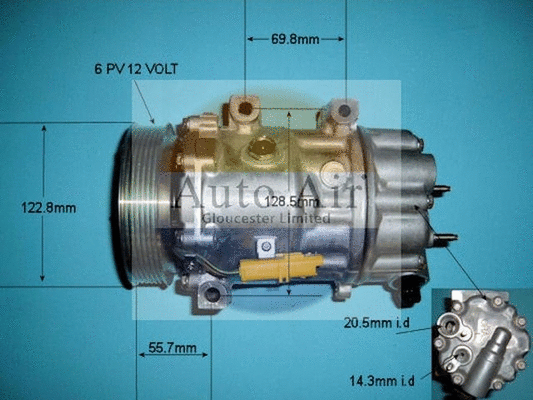 Compresseur, climatisation AUTO AIR GLOUCESTER 14-1308