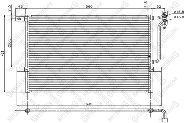Condenseur, climatisation STELLOX 10-45052-SX
