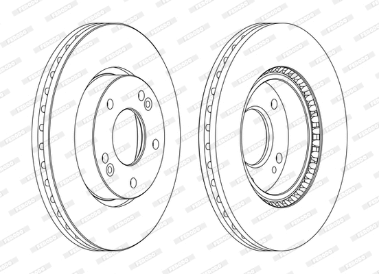 Disque de frein FERODO DDF1619P-D