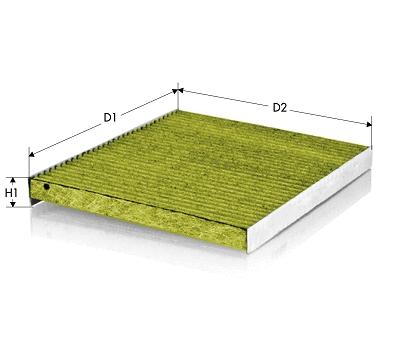 Filtre, air de l'habitacle TECNECO FILTERS CKA1629