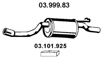 Silencieux arrière EBERSPÄCHER 03.999.83