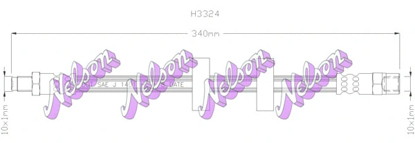 Flexible de frein KAWE H3324