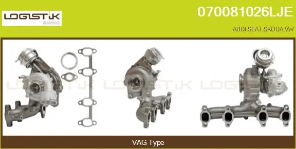 Turbocompresseur, suralimentation LGK 070081026LJE