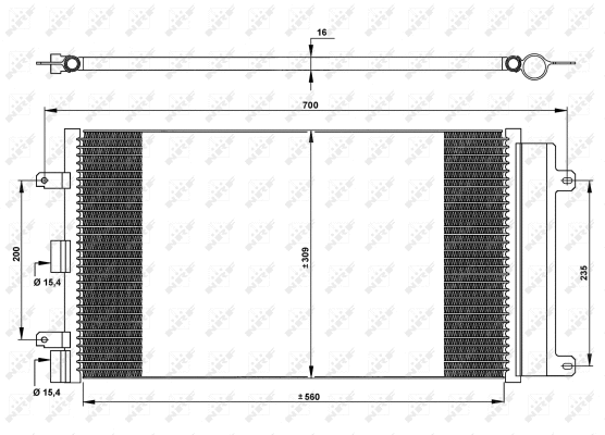 Condenseur, climatisation NRF 35752