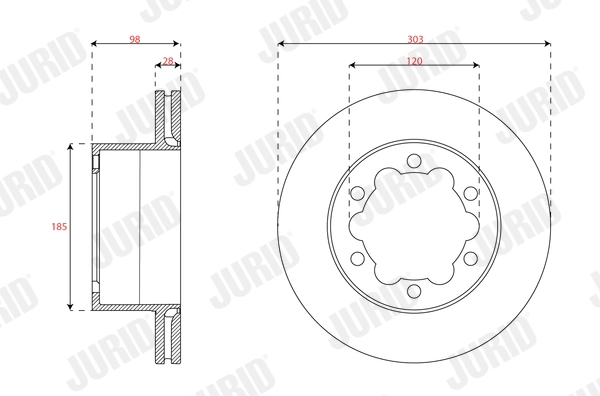 Disque de frein JURID 563750JC-1