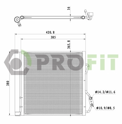 Condenseur, climatisation PROFIT 1770-0310