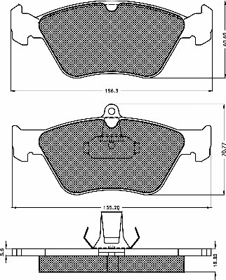 Kit de plaquettes de frein, frein à disque BSF 10383