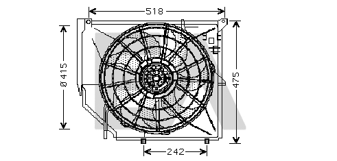 Ventilateur, refroidissement du moteur EACLIMA 33V07001