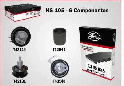 Kit de courroie crantée GATES-BR KS105