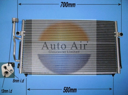 Condenseur, climatisation AUTO AIR GLOUCESTER 16-1325