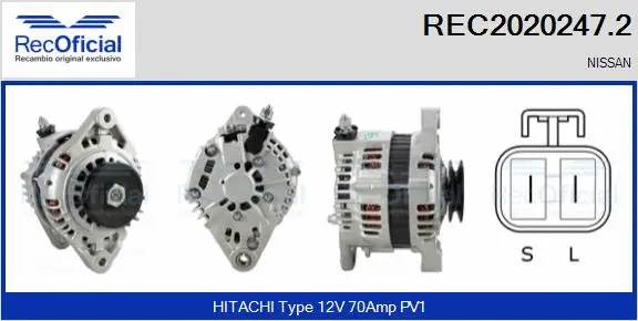 Alternateur RECOFICIAL REC2020247.2
