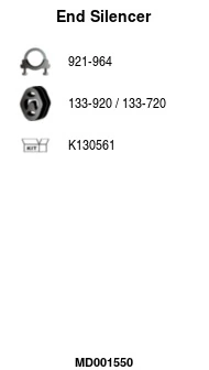 Silencieux arrière FA1 MD001550