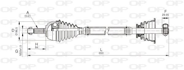 Arbre de transmission OPEN PARTS DRS6036.00