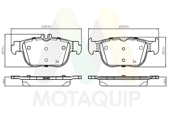 Kit de plaquettes de frein, frein à disque MOTAQUIP LVXL2077