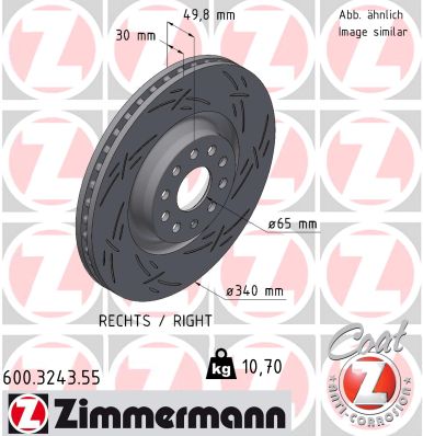 Disque de frein ZIMMERMANN 600.3243.55