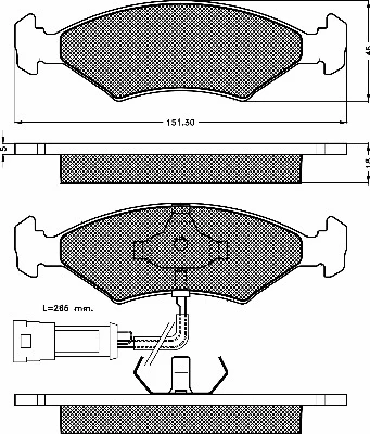 Kit de plaquettes de frein, frein à disque BSF 10272