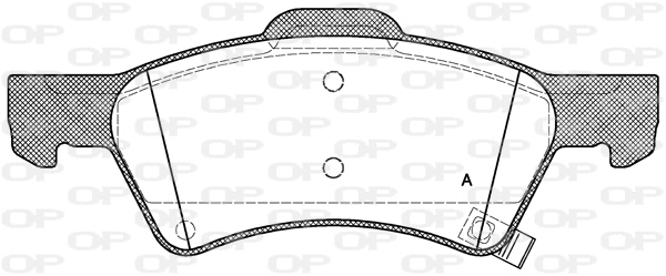 Kit de plaquettes de frein, frein à disque OPEN PARTS BPA0810.02