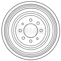 Tambour de frein BORG & BECK BBR7196